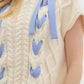 Entro - Blue Ribbon Short Sleeve Sweater