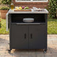 Foldable Outdoor Prep Station BBQ Cart Patio Dining Cart