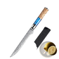 Damascus Chef Knife Set Blue Resin Handle 7 Piece