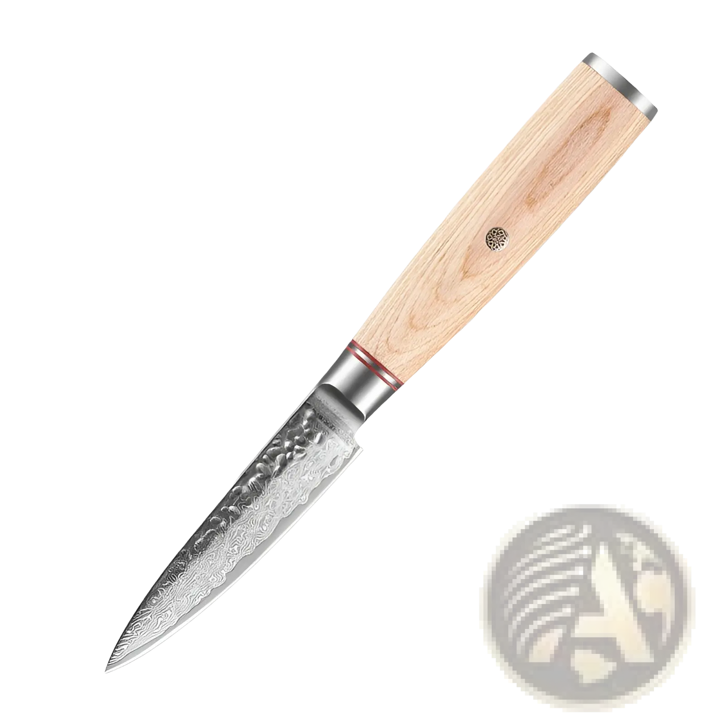 Damascus Steel Chef Knife Set 7 Piece Hammered Wood Handle