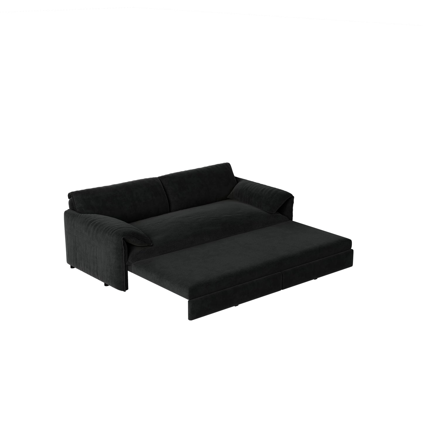 Pull Out 3-in-1 Convertible Sleeper Sofa With Side Storage