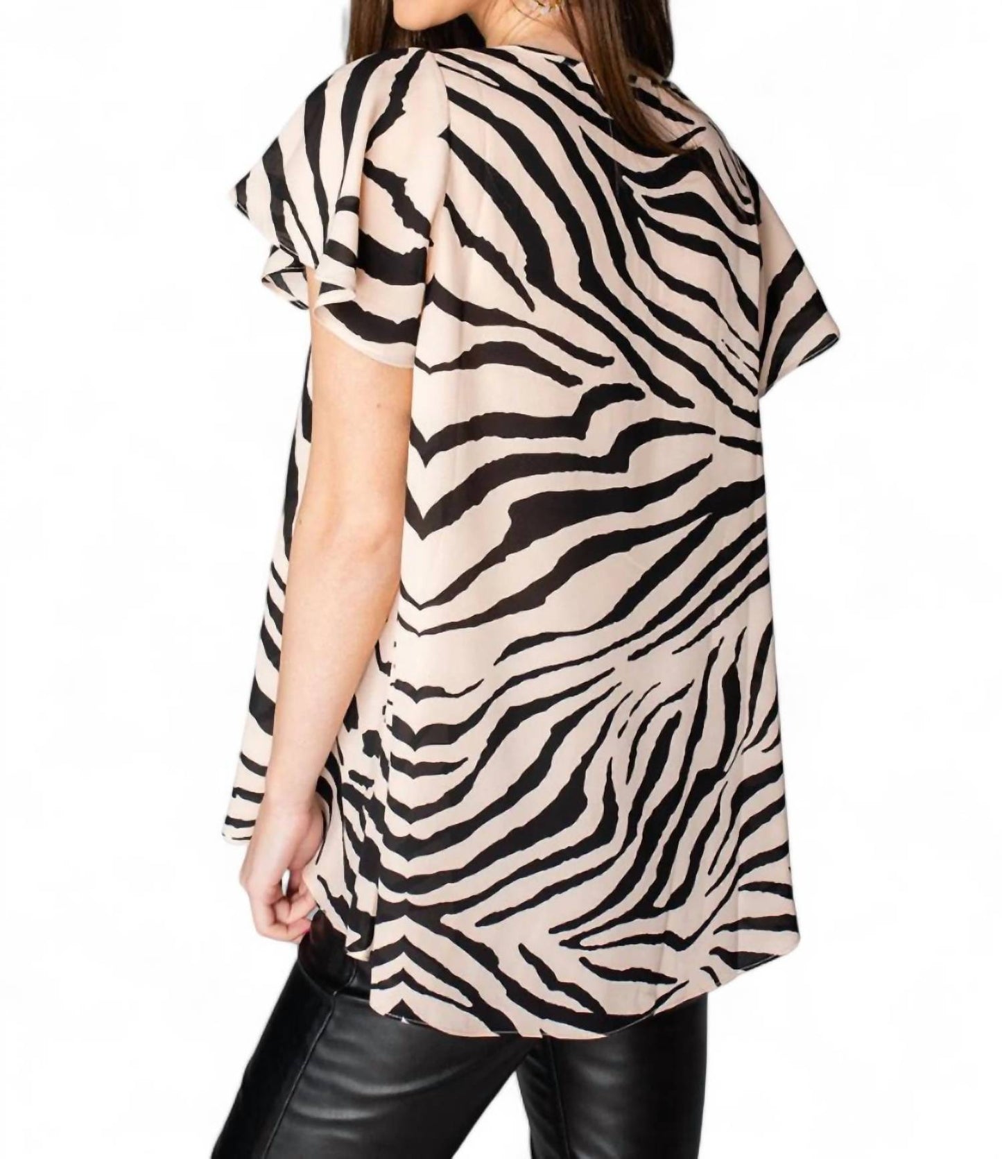 Buddylove - AVRIL FLUTTER SLEEVE V-NECK TOP