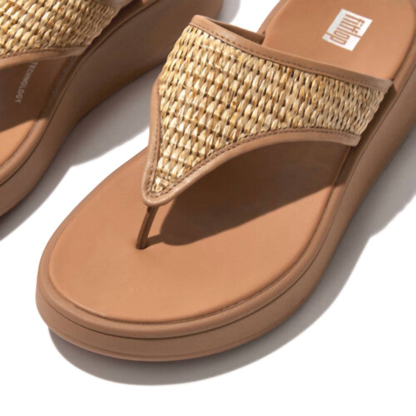 Fitflop - Women's F-mode Woven Flatform Toe-post Sandals