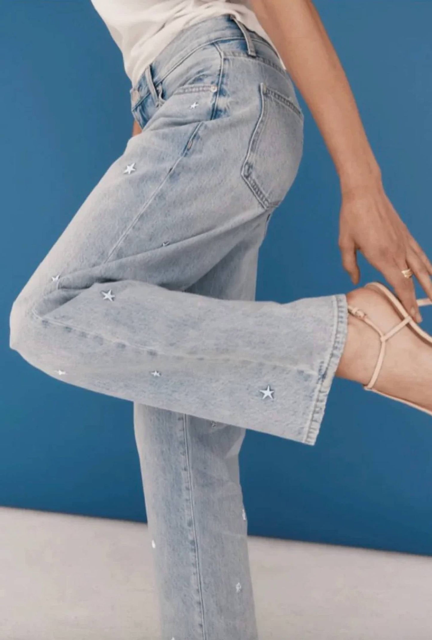 Pistola - Women's Lexi Mid Rise Bowed Straight Denim
