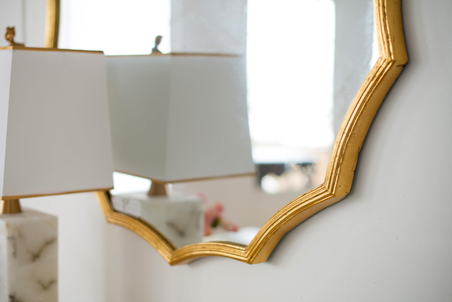 40" Round Sunburst Wall Mirror with Gold Finish