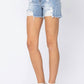 Judy Blue - High Rise Paint Splash Destroy Shorts