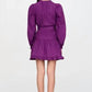 Marie Oliver - Purple Plum Nella Long Sleeve Dress With Ruffle Detail