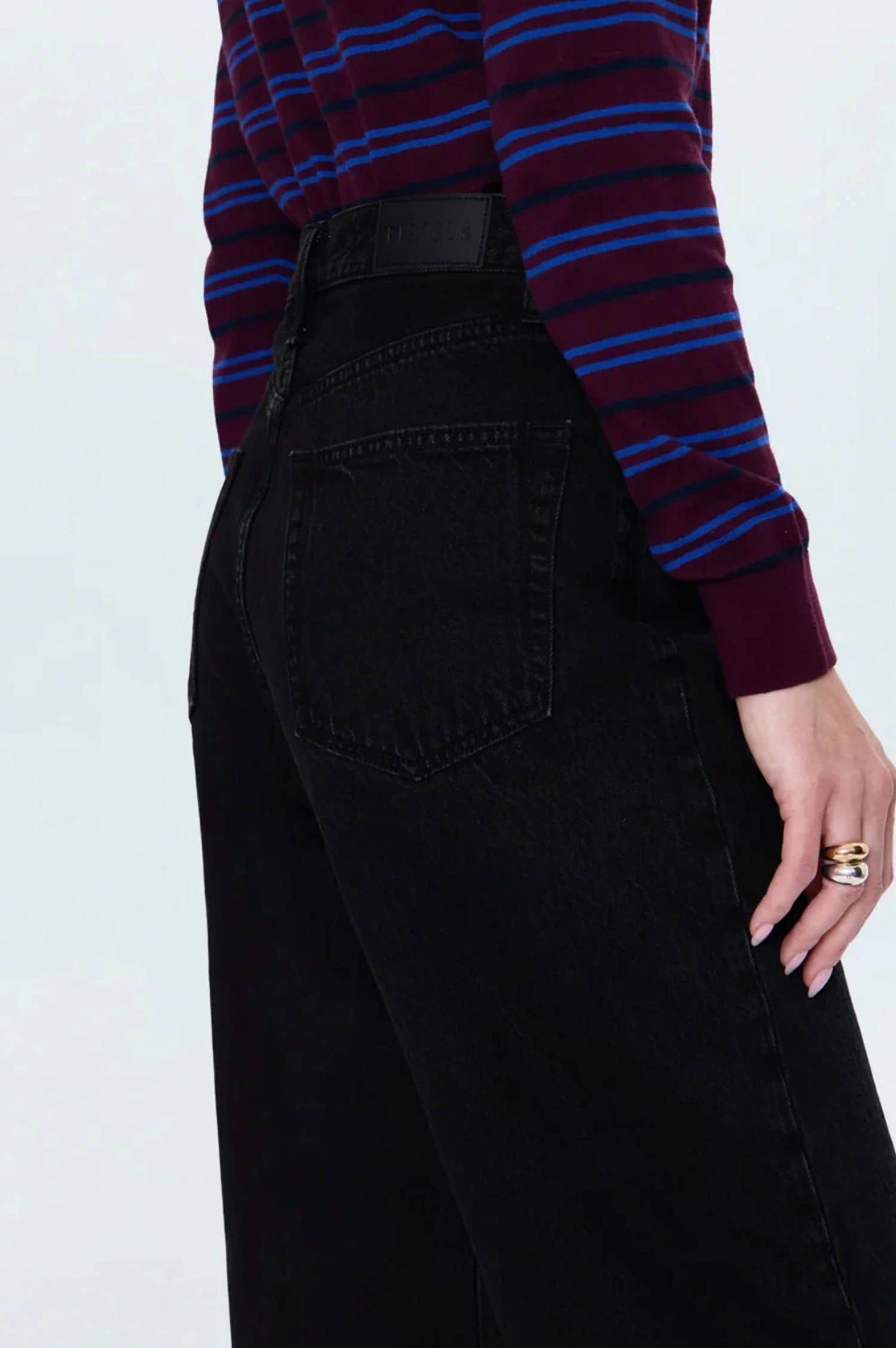 Pistola - Tate High Rise Bowed Straight Leg Jeans