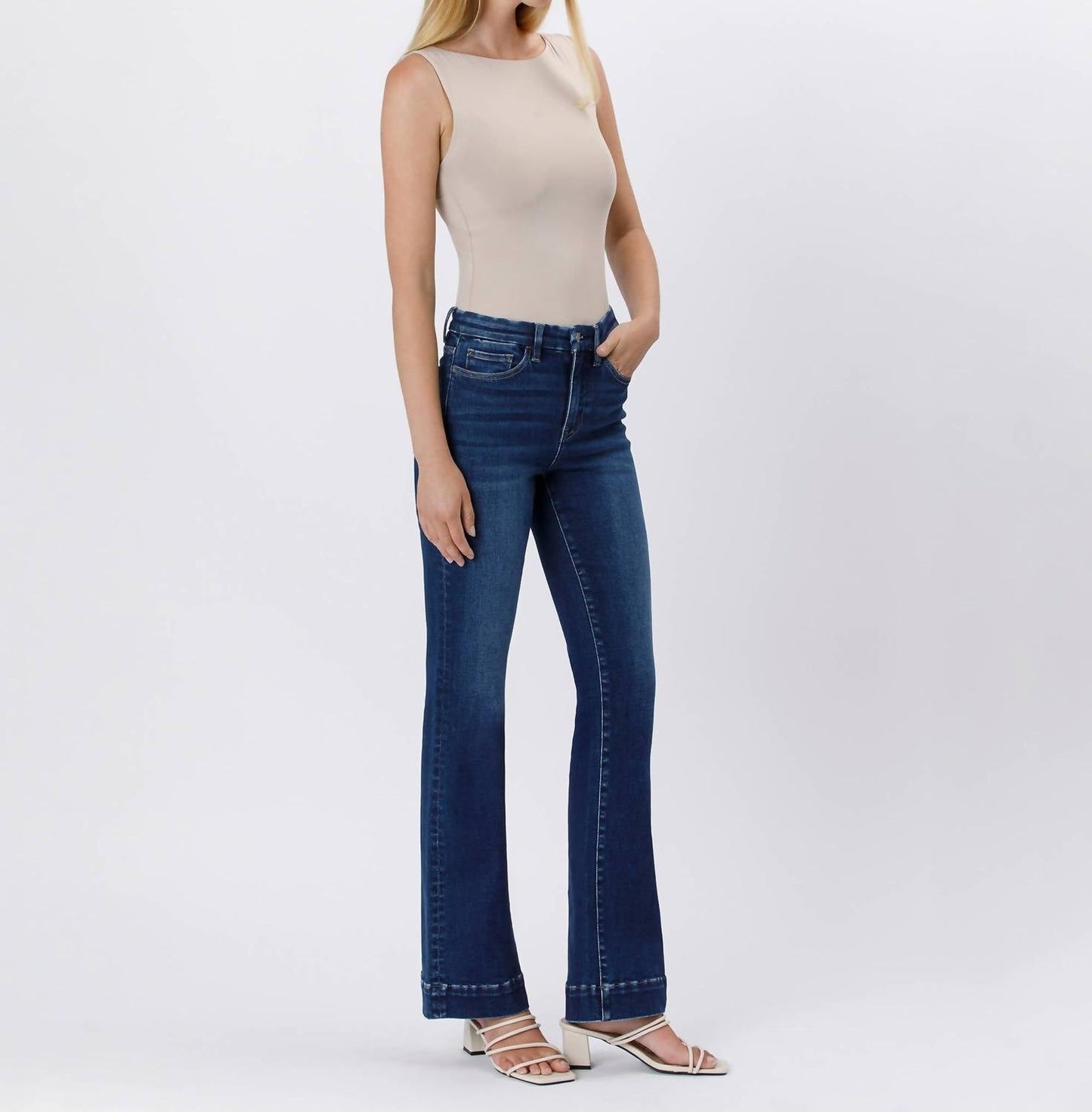 Flying Monkey - High Rise Trouser Hem Bootcut Jeans