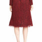 Alice + Olivia - Floral Lace Pleated Midi Skirt