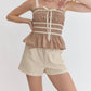 Entro - Peplum Bow Tank Top
