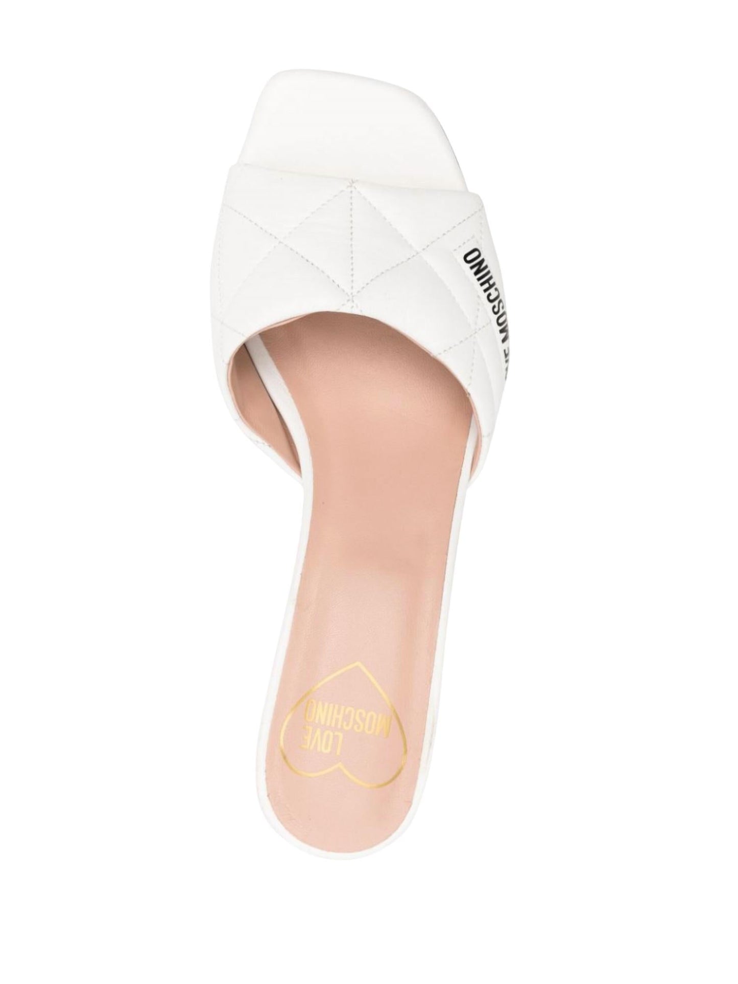 Love Moschino - Women's Leather Quilted Heels Mule