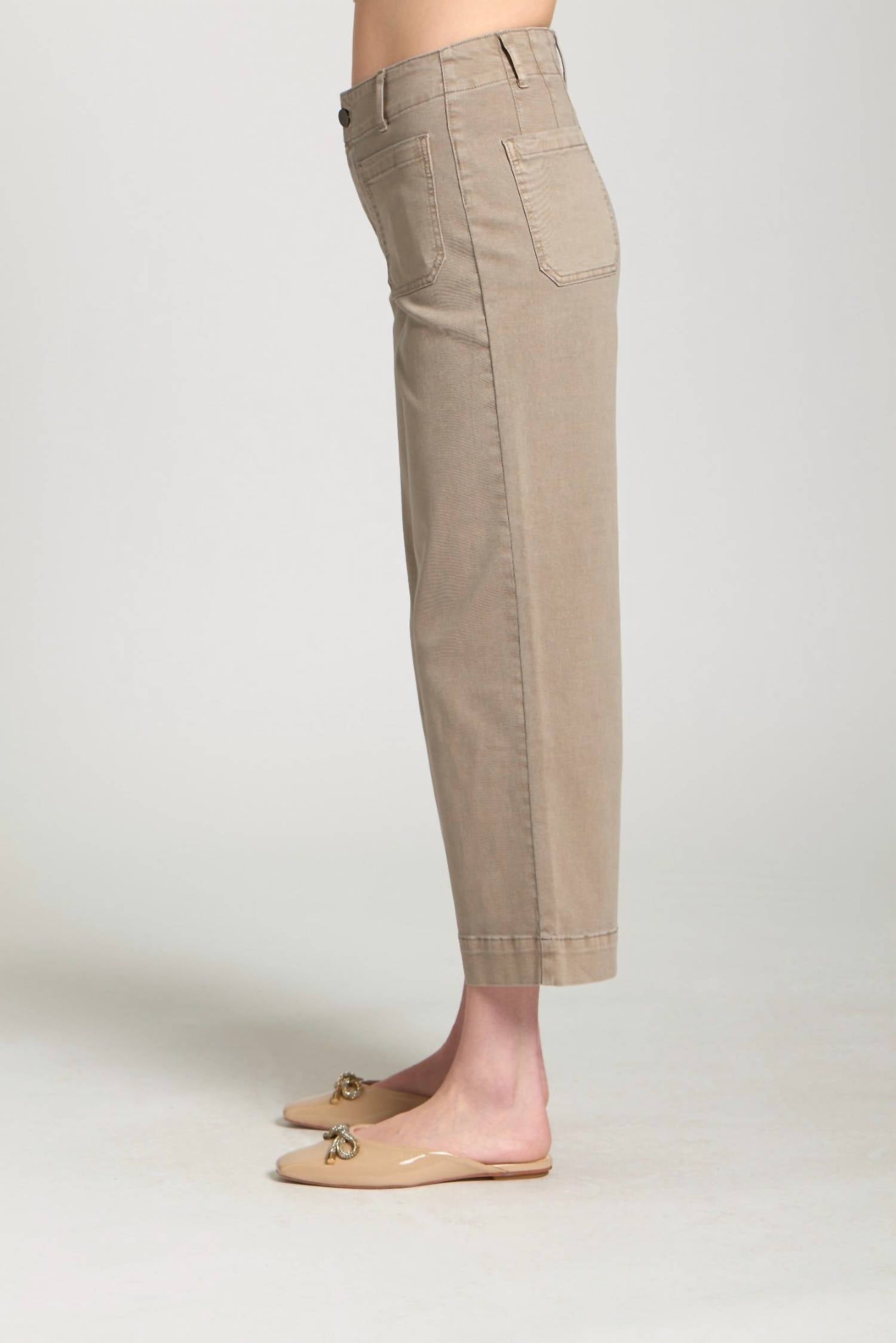 A.N.A - Crop Wide Leg Patch Pocket Pant
