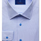David Donahue Trim Fit Dress Shirt in Blue, Size 18.5 - 34