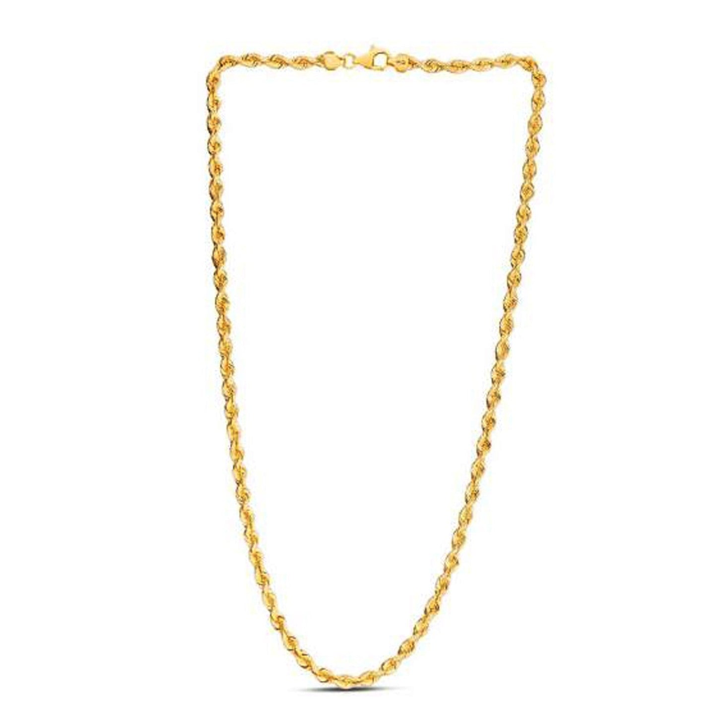 14k पीला सोना लाइट रोप चेन (4.30 mm)