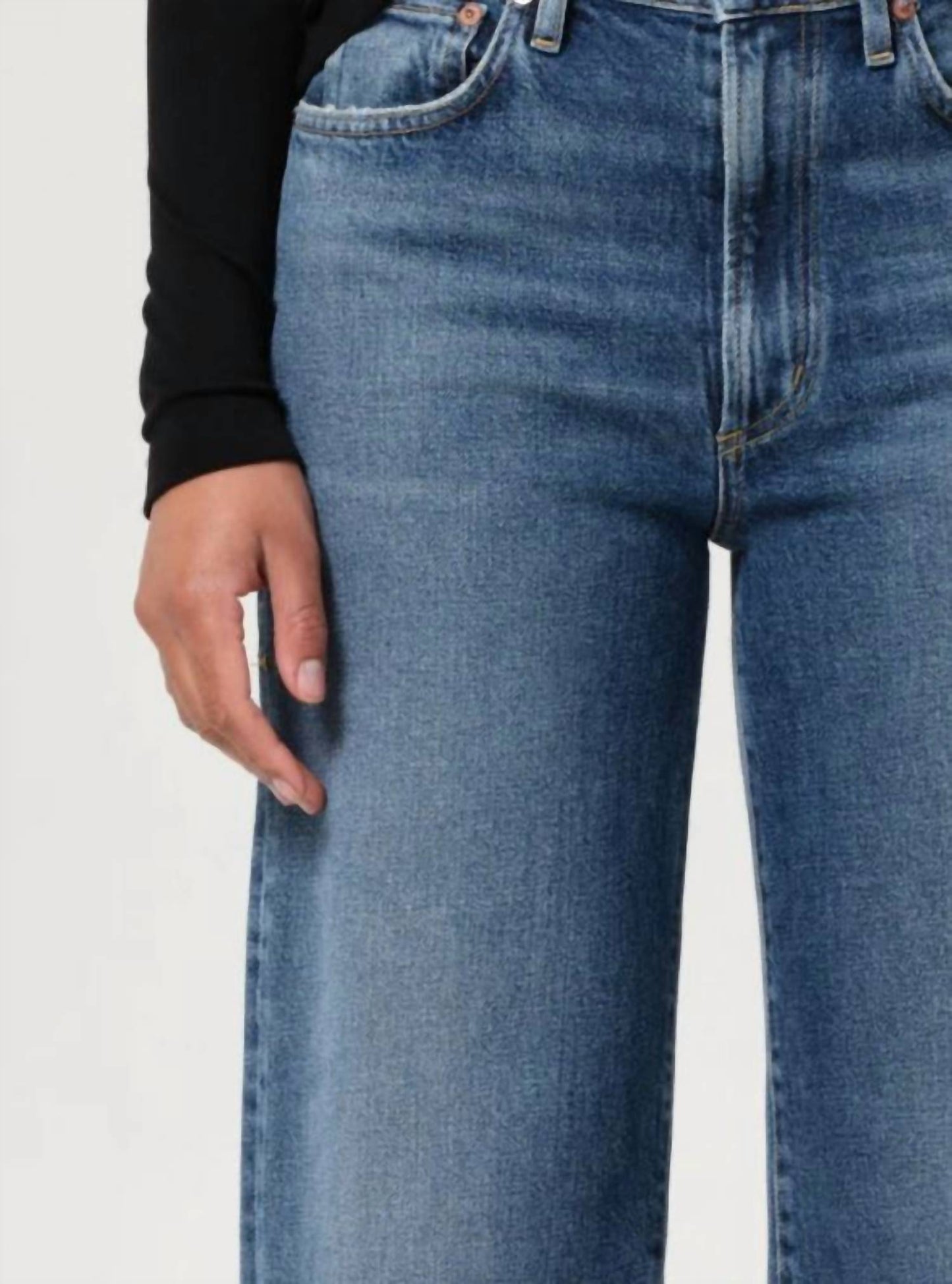 Agolde - Harper Mid Rise Relaxed Straight Leg Jeans