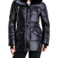 Michael Kors - Belted Faux Fur Collar Quilted Coat Jacket