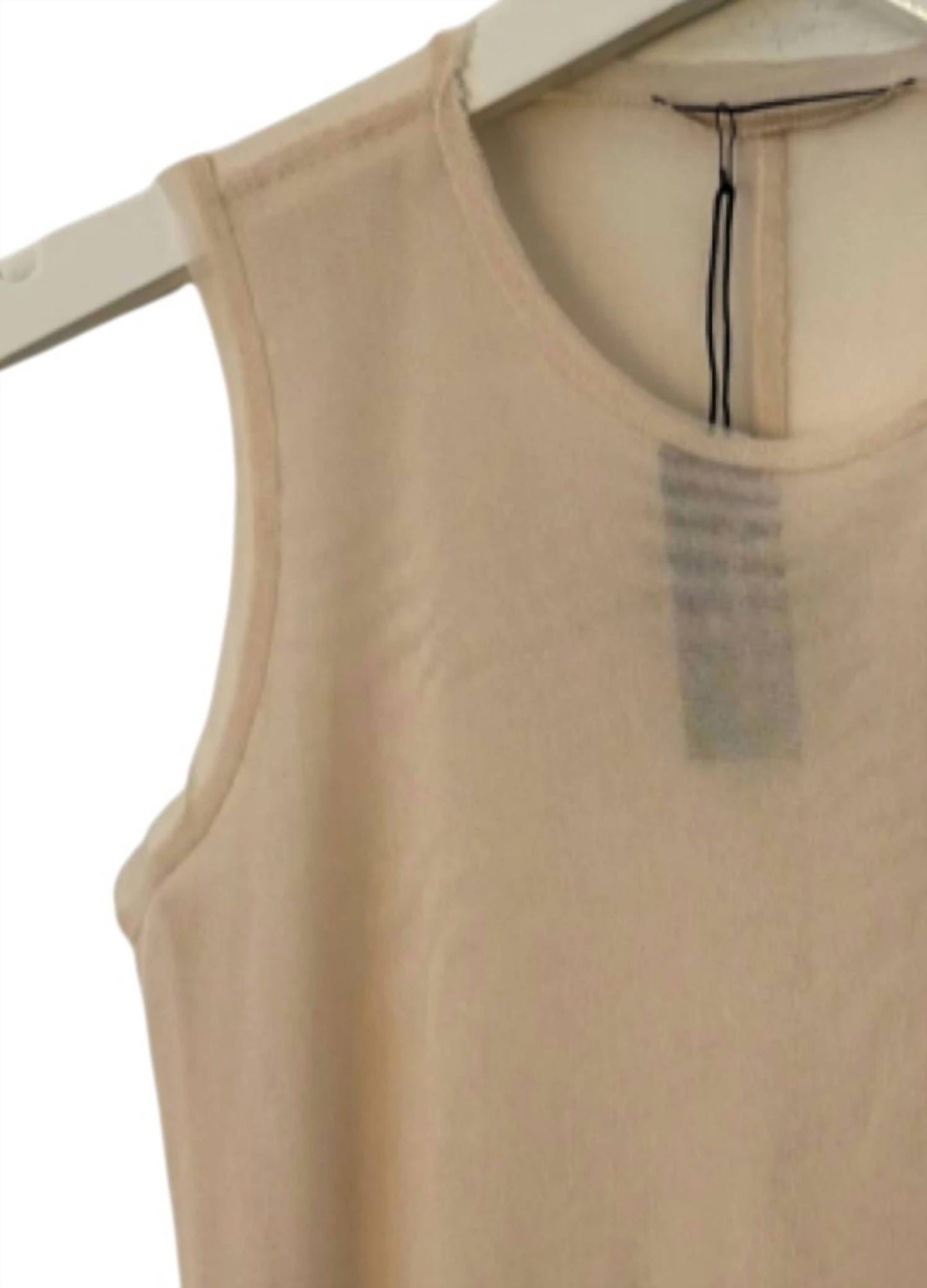 Brazeau Tricot - महिलाओं का स्लीवलेस सिल्क ट्यूल टैंक टॉप