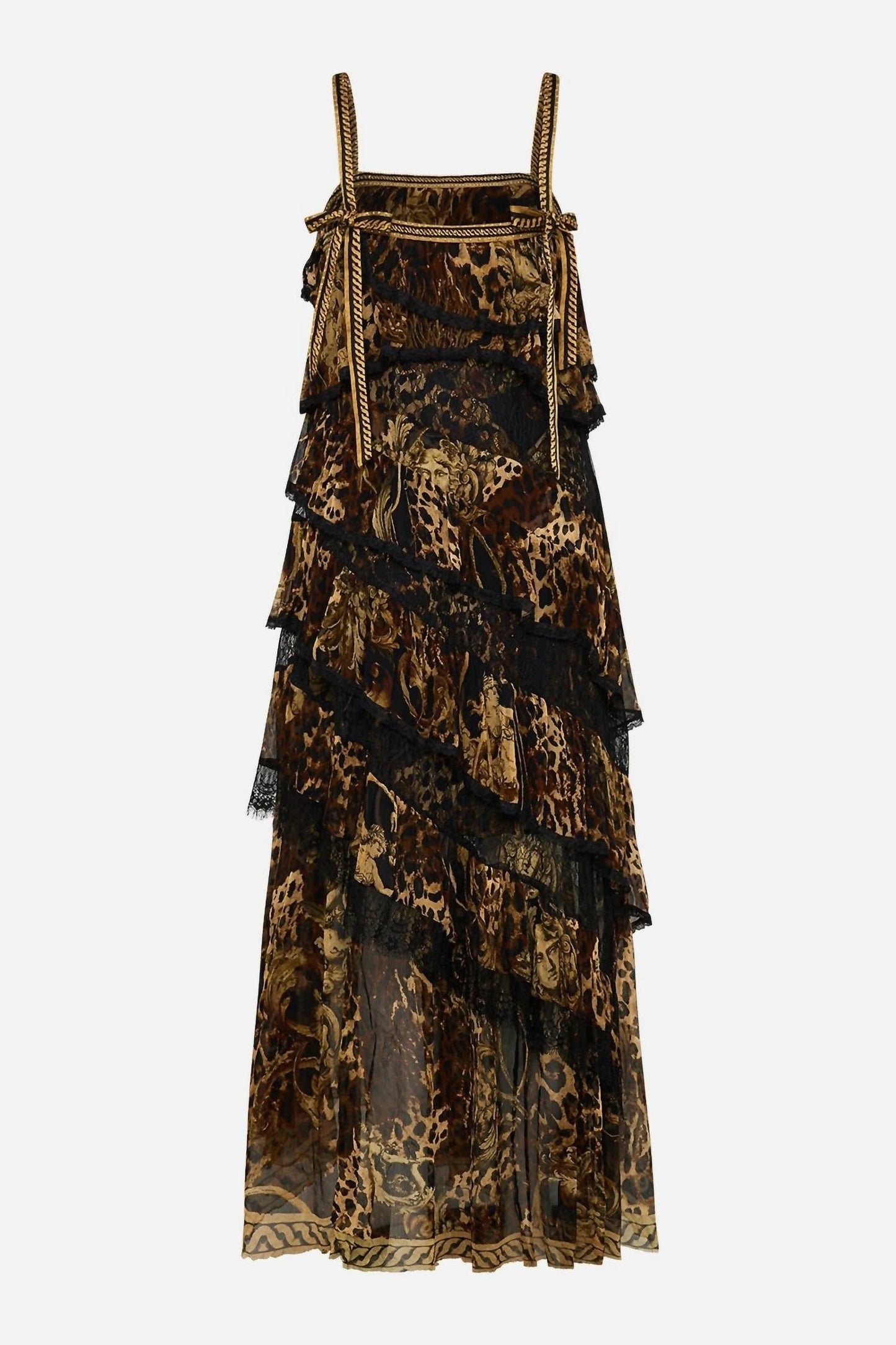 Camilla - Asymmetric Spliced Lace Dress