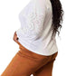 Double Take - Eyelet Elegance Drop Shoulder Blouse