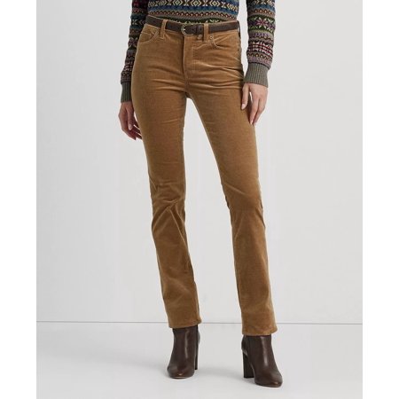 Ralph Lauren Women s Camel Corduroy Mid Rise Straight Pants US 2P