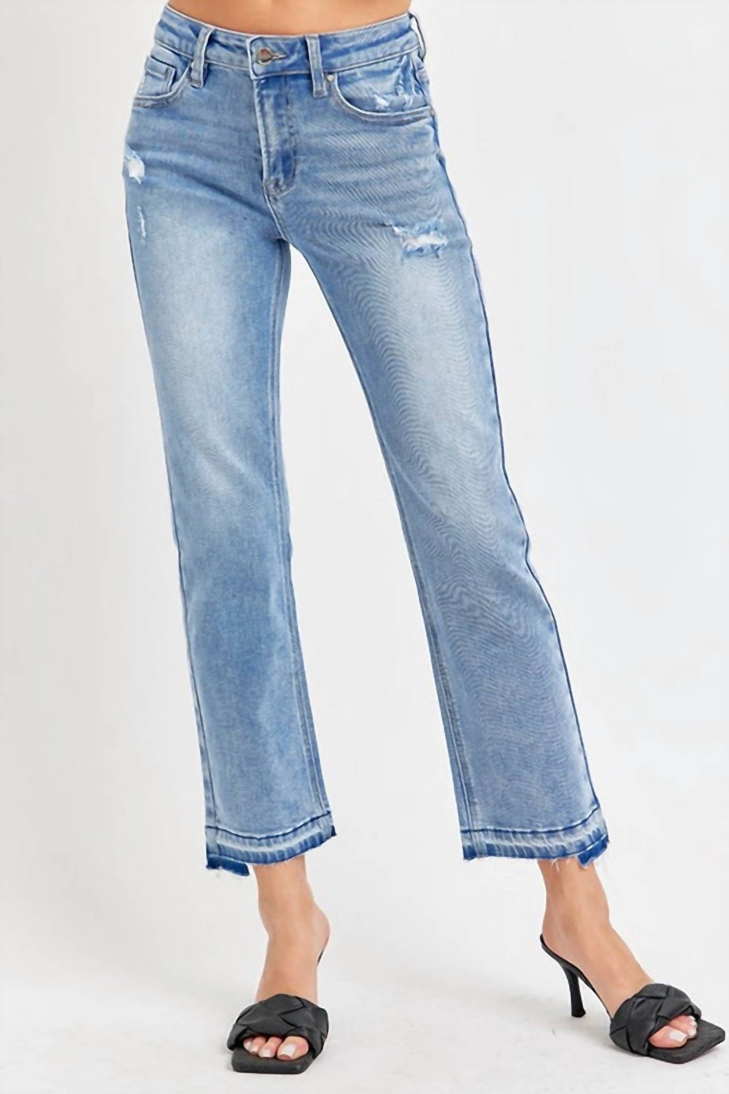 Risen - Mid Rise Light Wash Jeans
