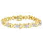 10k Yellow Gold Plated .925 Sterling Silver 2.00 Cttw Round-Cut Diamond Link 7" Bracelet (H-I Color, I2-I3 Clarity)