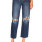 Pistola - Cassie Crop Super High Rise Straight Distressed Jeans