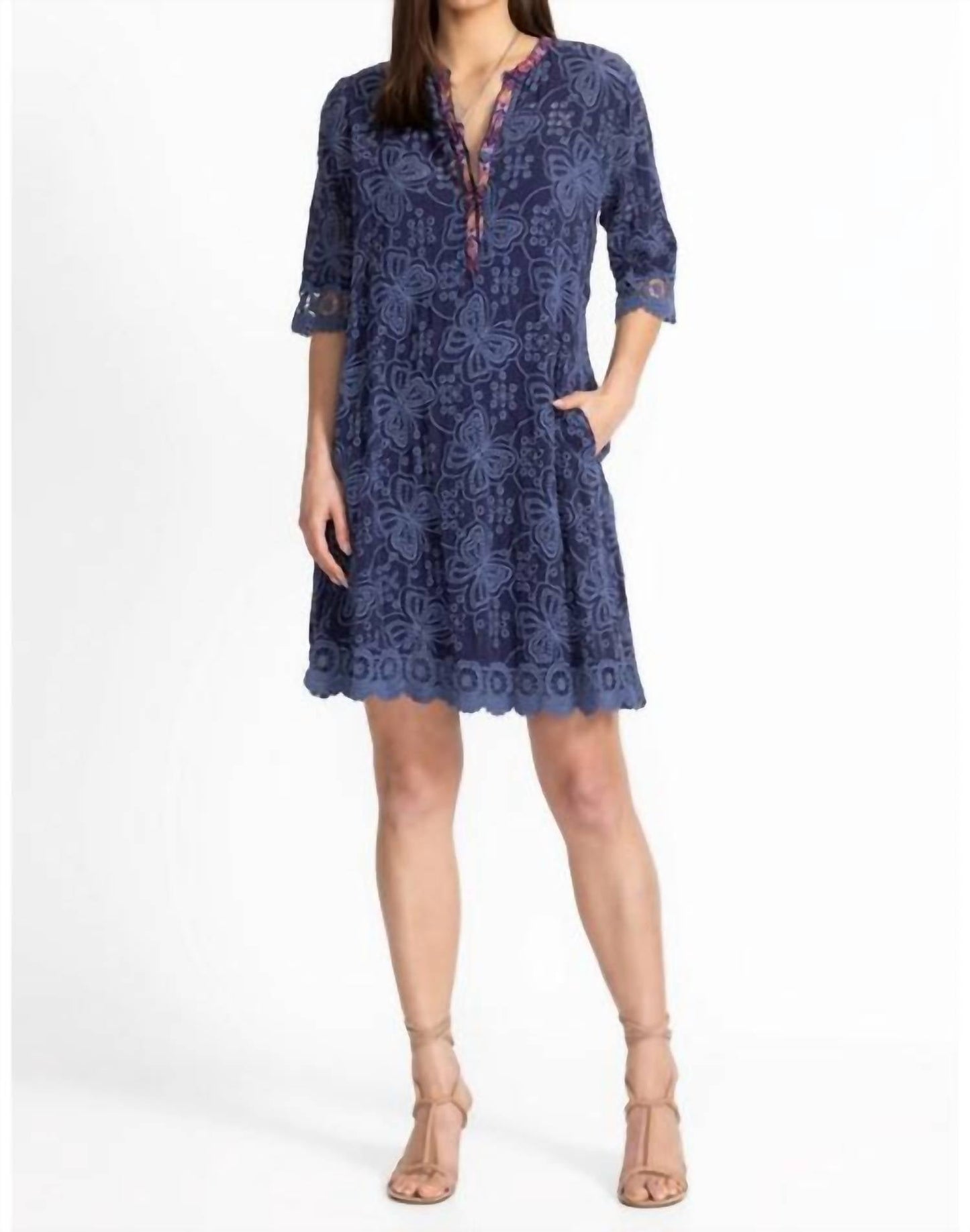Johnny Was - MALFI MANDARIN COLLAR DRESS