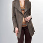 Insight - Vegan Leather Long Jacket with Hook & Eye Closure