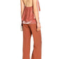 Alice + Olivia - Antique Rose Velvet Ruffle Top