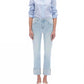 Bayeas - High Rise Straight Leg With Cuff Jeans