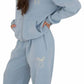 Bailey Rose - Embroidered Bow Zip Hoodie