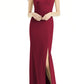 After Six One-Shoulder Trumpet Gown - Burgundy