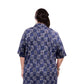 On The Plus Side - Printed Short Sleeve Collar Button Up Elaine Shirt - Plus Size
