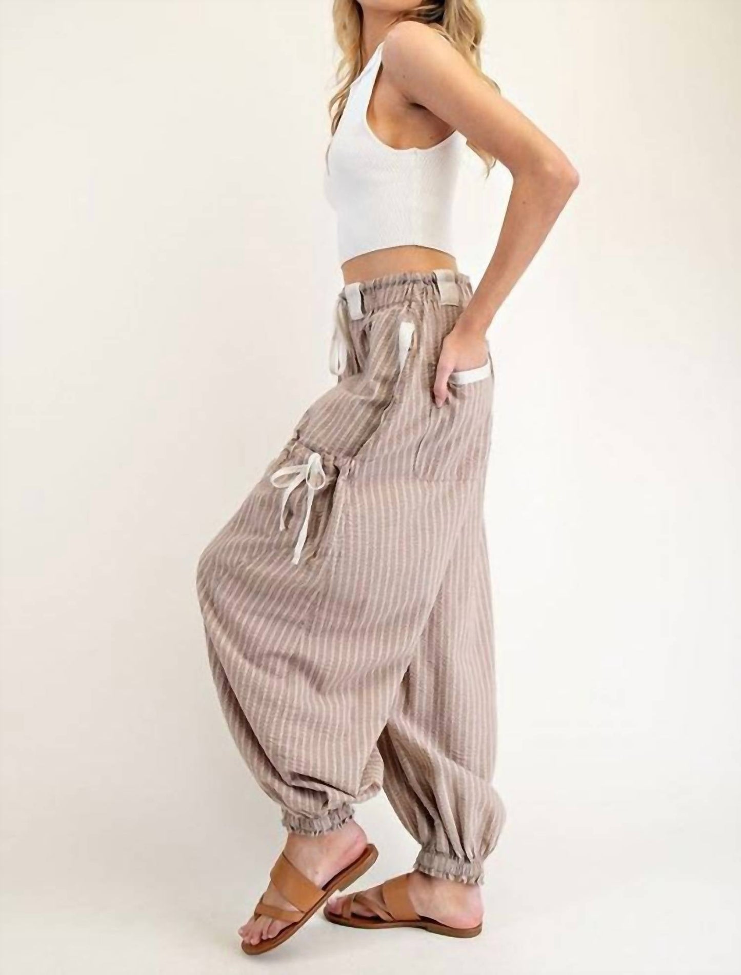 Ee:Some - Emma Striped Drawstring Jogger