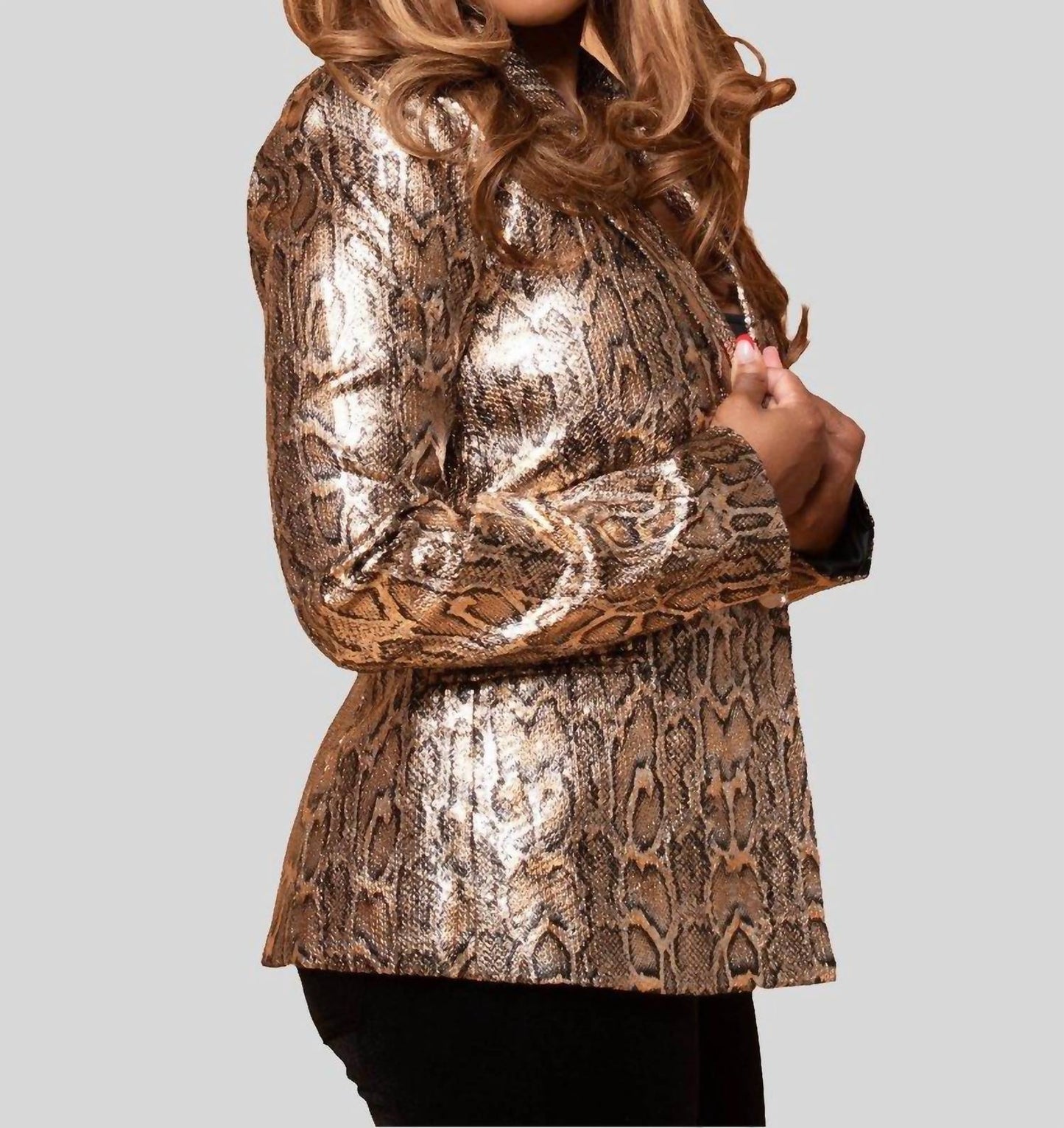 Dolce Cabo - Metallic Snake Skin Blazer