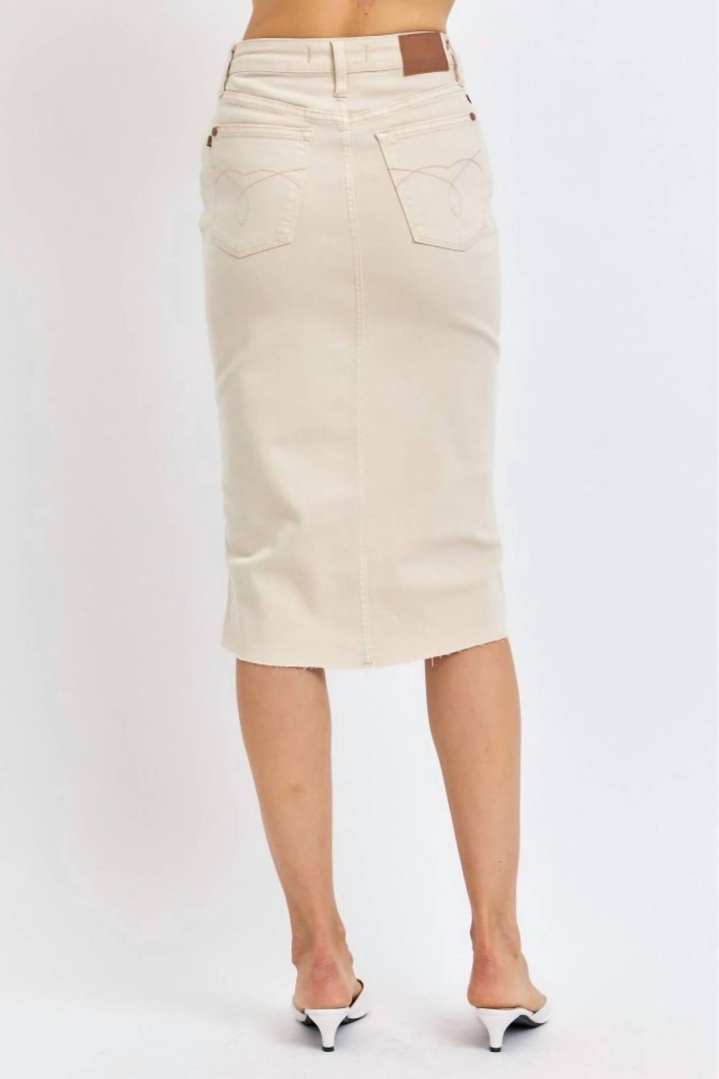 Judy Blue - High Waist Front Slit Denim Skirt