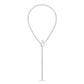 Eklexic - Women's Micro Link Curb Chain Convertible Lariat Necklace