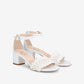 Agl - Women's Crochet Leather Block Heel Sandals