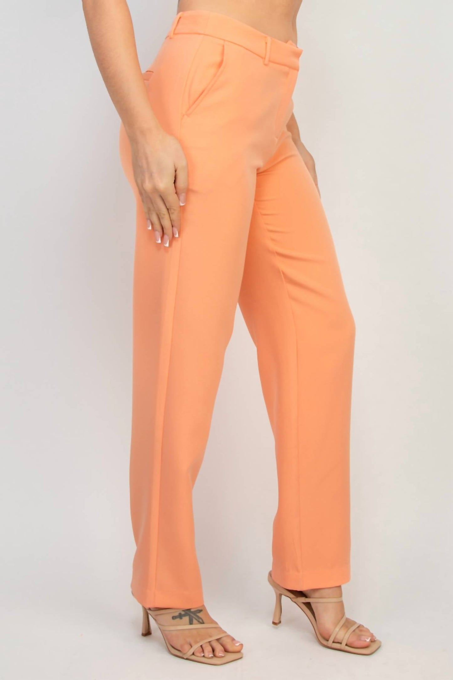 A.C.G. Los Angeles - Mid Rise Dressy Pants With Pockets On Sides
