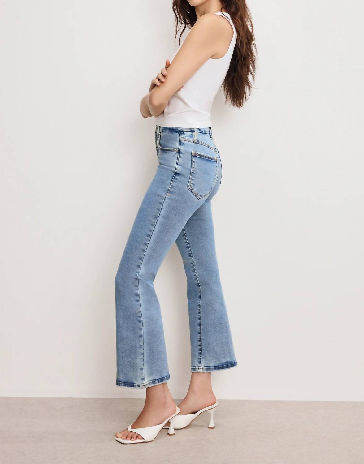Good American - Good Legs Crop Mini Boot Jeans