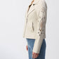 Joseph Ribkoff - Foiled Faux Suede Moto Jacket