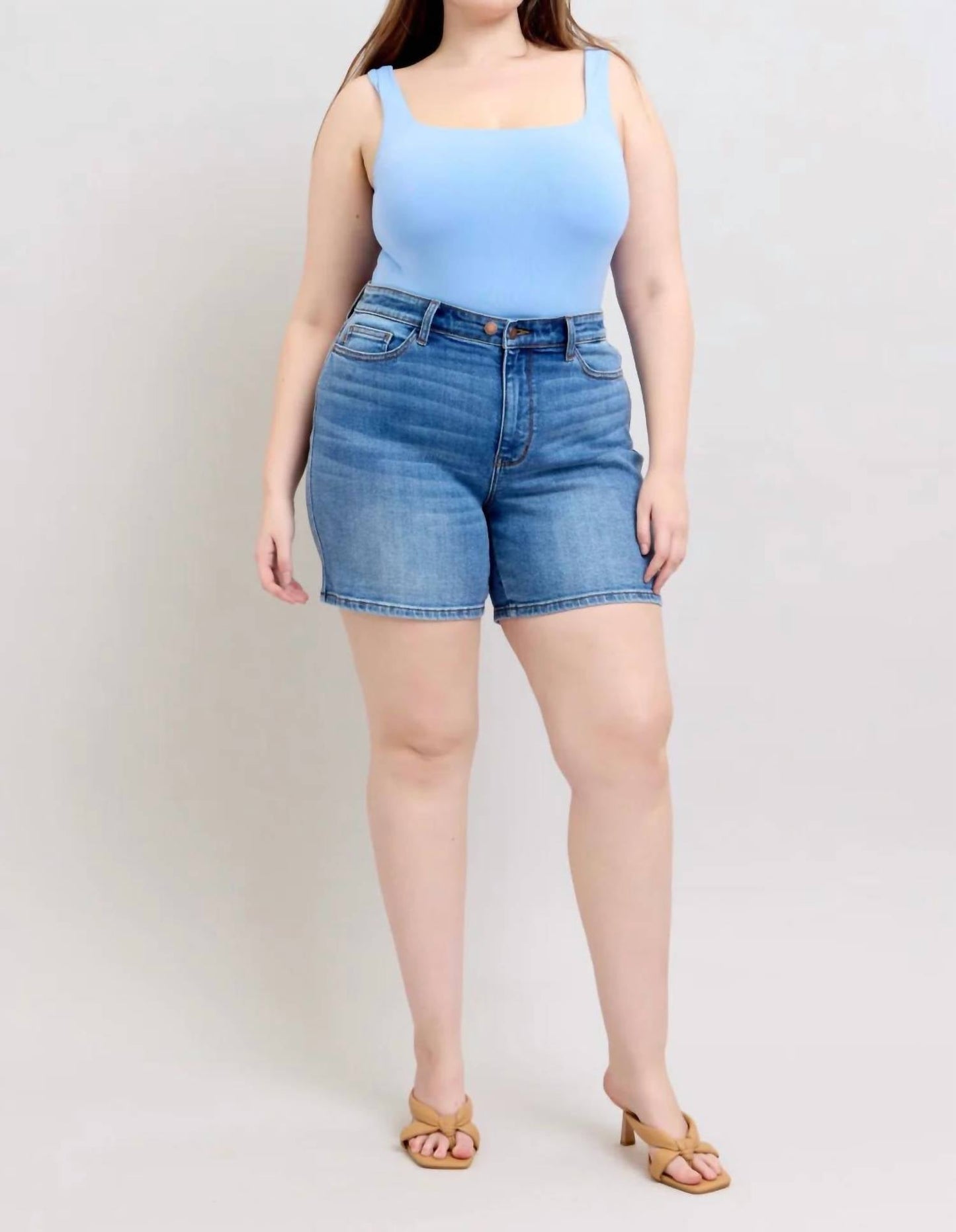 Judy Blue - Mid Length Shorts - Plus