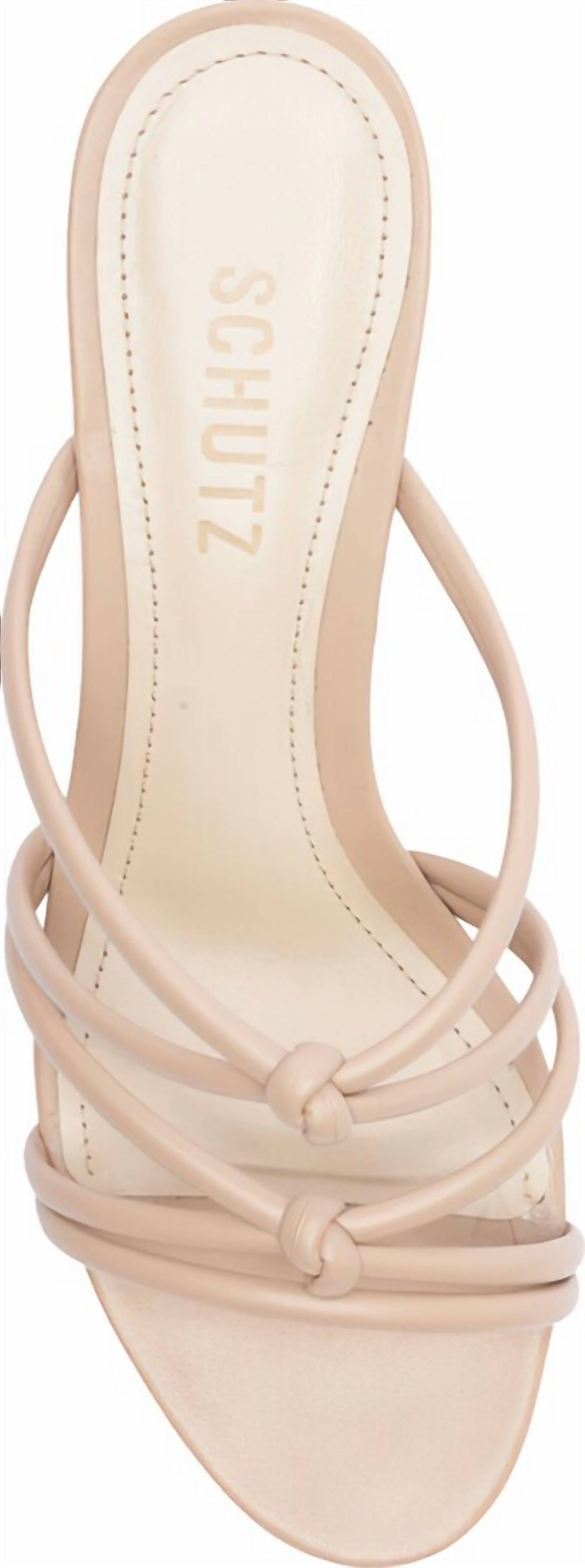 Schutz - Women's Princey Leather Knotted Block Heel