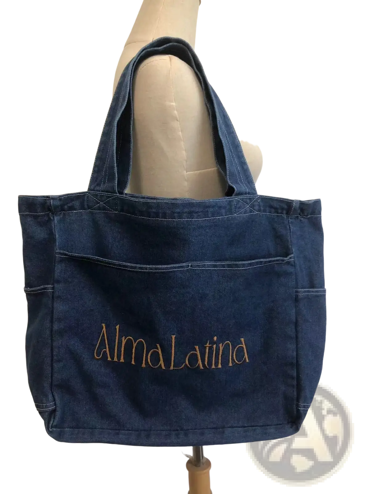 Denim Tote Bag Large Capacity Alma Latina Shoulder Bag