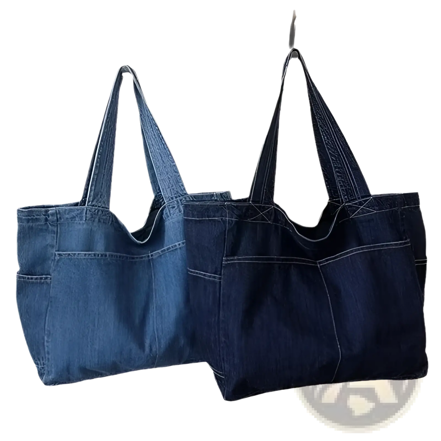 Denim Tote Bag Large Capacity Alma Latina Shoulder Bag