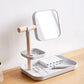 Minimalist Cosmetics Storage Box with Adjustable Mirror