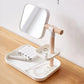 Minimalist Cosmetics Storage Box with Adjustable Mirror