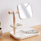 Minimalist Cosmetics Storage Box with Adjustable Mirror